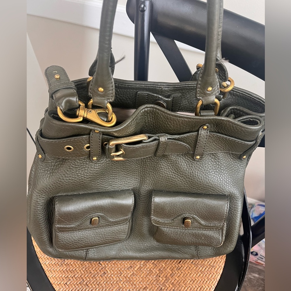 Olive green Cole Haan bag.Plenty of pockets and space.handbag or crossbody bag.